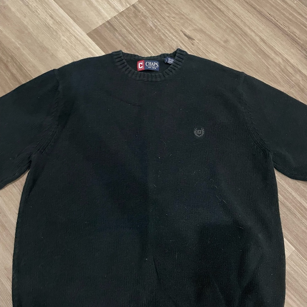 Chaps Green Crewneck Sweater Timeless Design